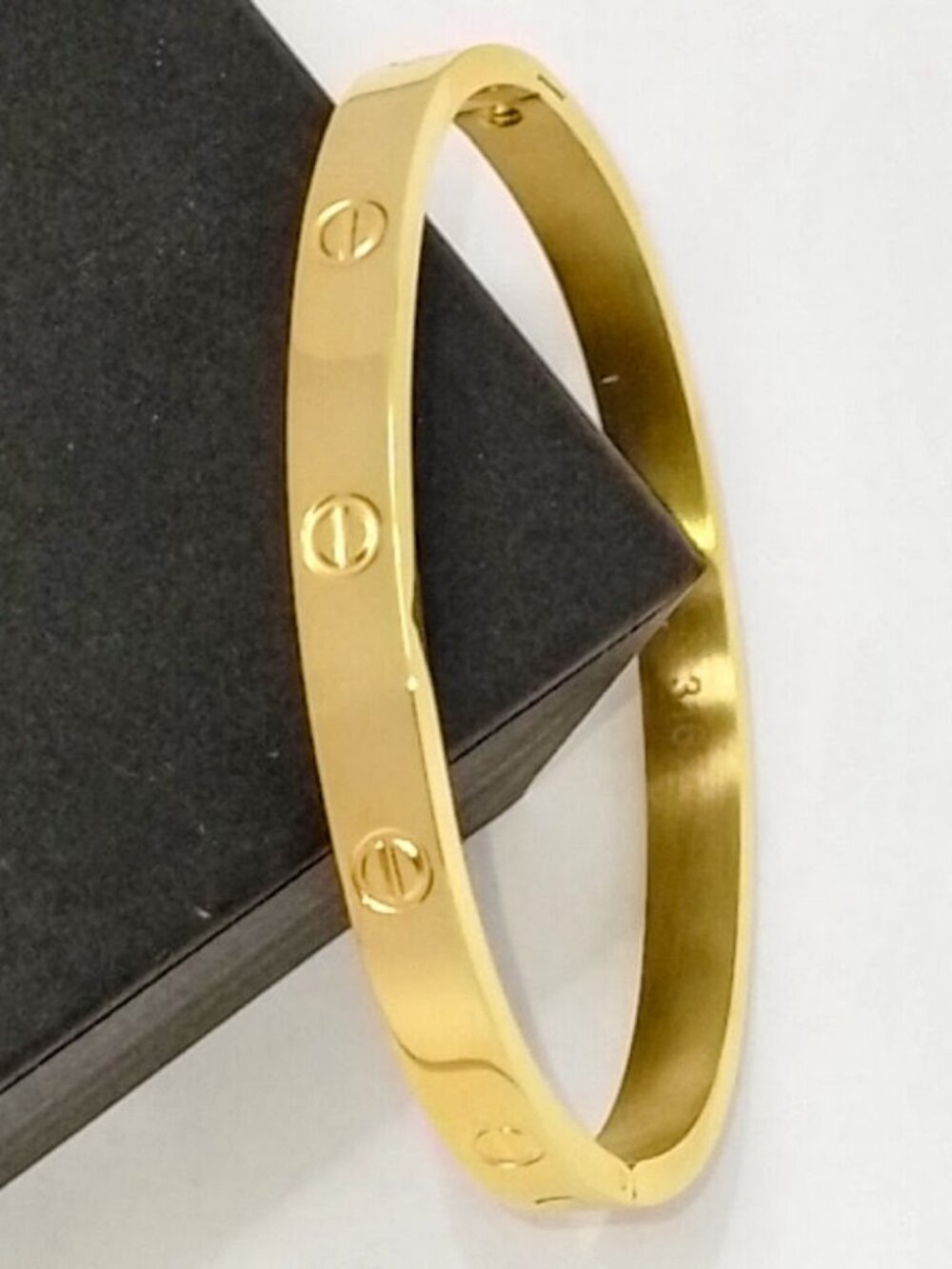 18K Gold-Plated Love Friendship Bracelets Trendy Stainless Steel Bangle Jewelry
